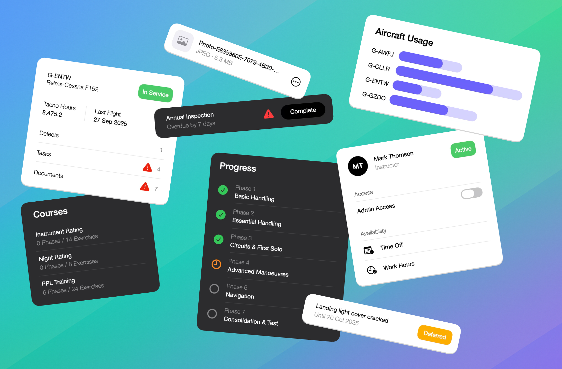 Wingbase schedule view
